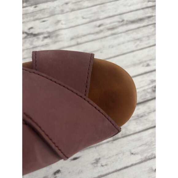 Dansko Suede Leather Slip On Wedge Clogs Women’s US 8.5 Purple Mauve - Picture 10 of 13